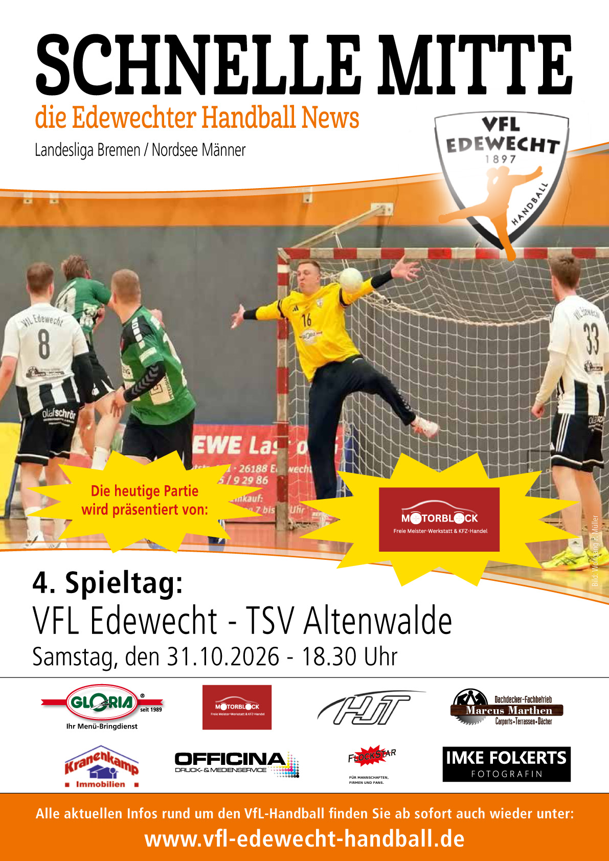 Auch zum zweiten Heimspiel wieder bestens informiert sein: Heft 2 unserer Hallenzeitung „Schnelle Mitte“ bereits jetzt wieder online verfügbar!